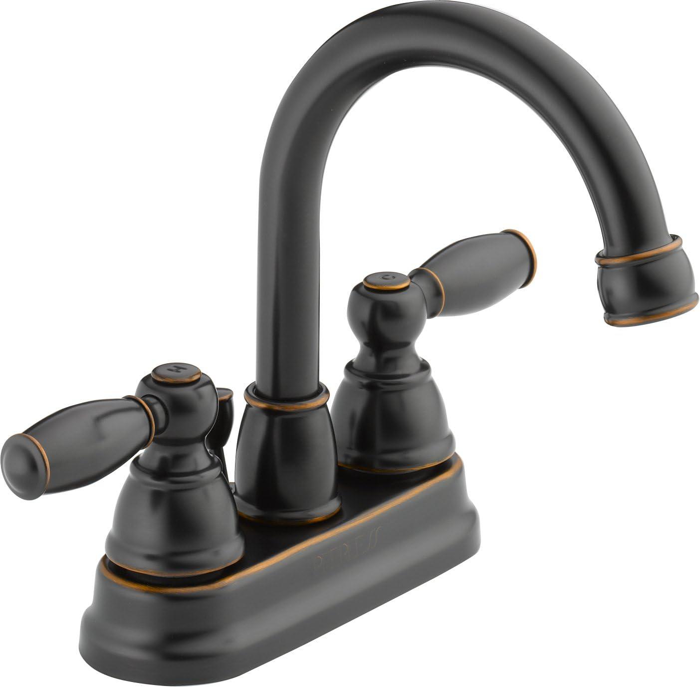 Claymore Centerset Bathroom Faucet with Drain Assembly, 2-handle Bathroom Sink Faucet