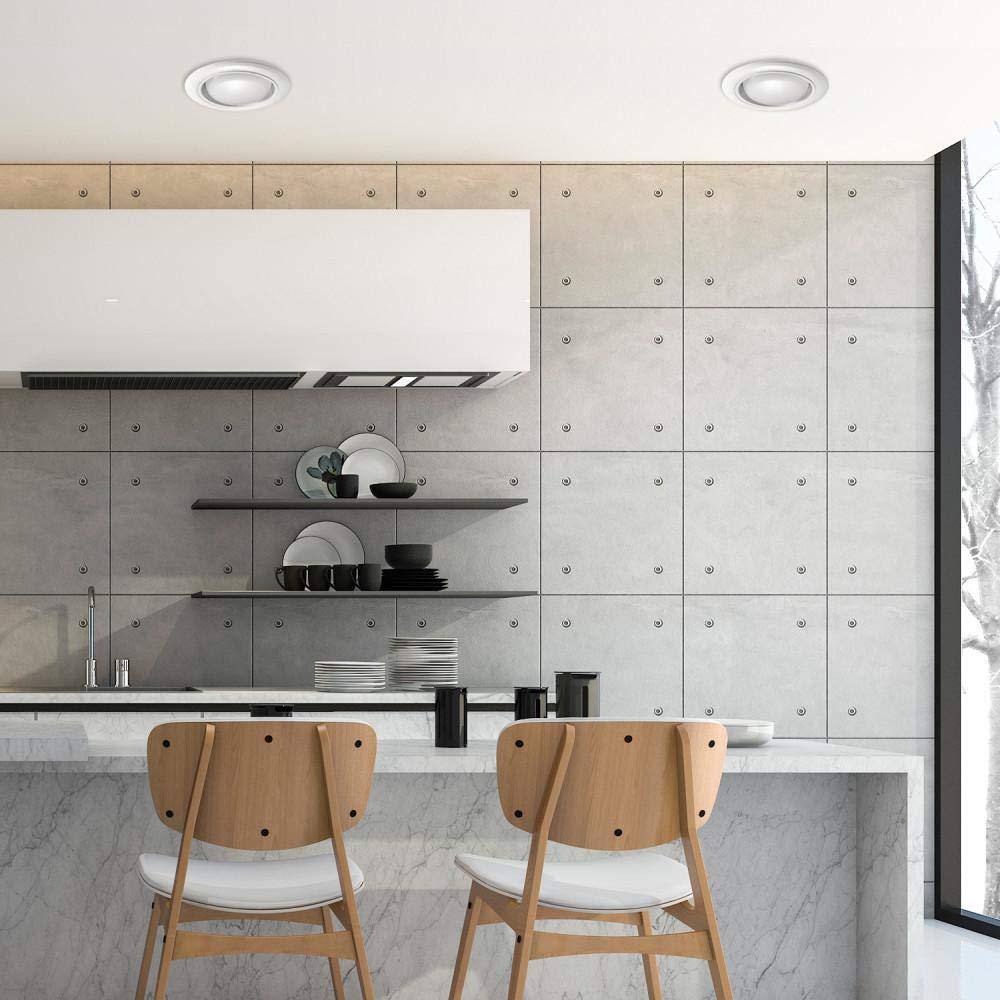 Slimline Integrated LED 6 in Round  Canless Recessed Light for Kitchen Bathroom Livingroom, White Soft White