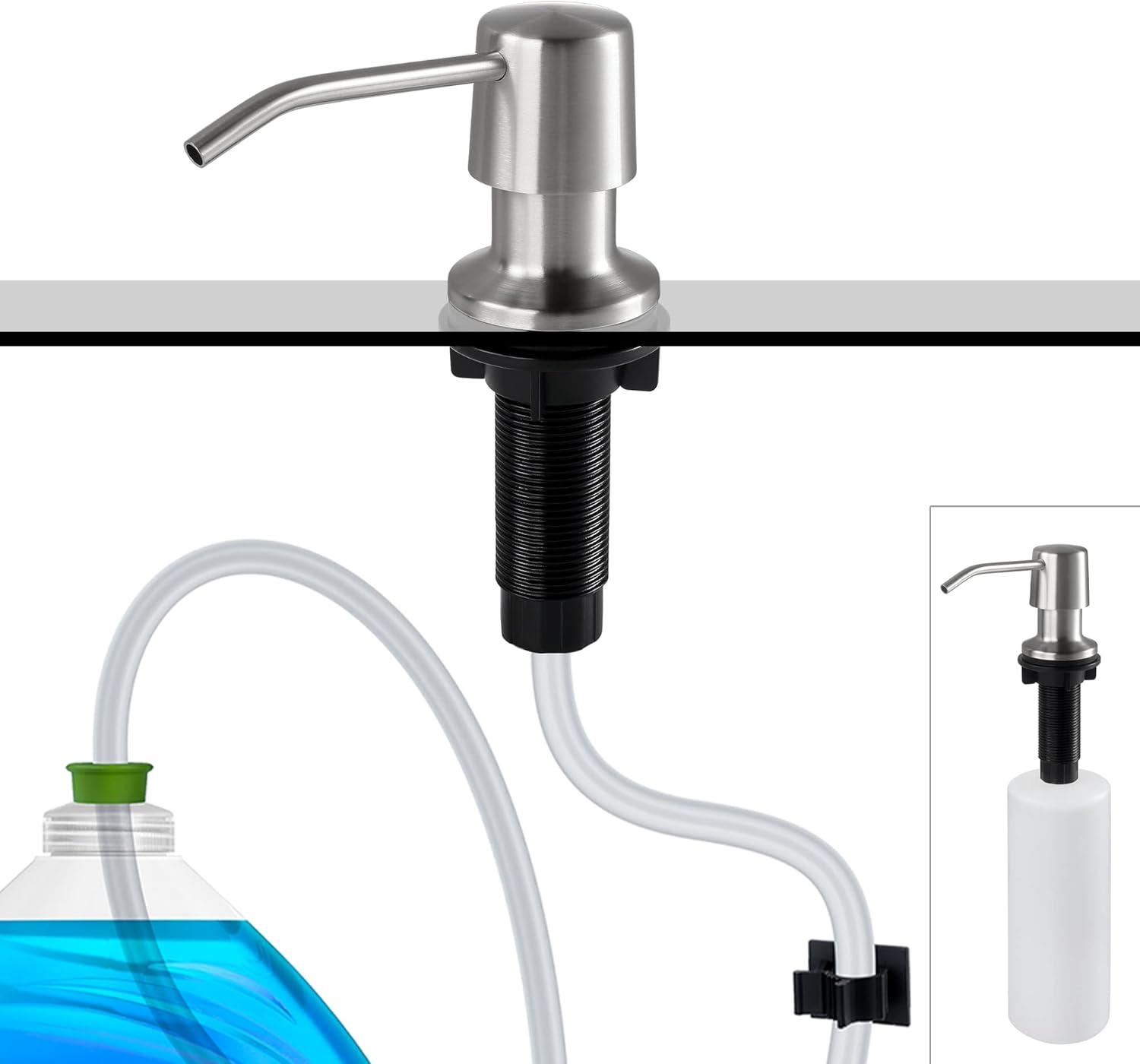 Stainless Steel Kitchen Sink Soap Dispenser with Extension Tube