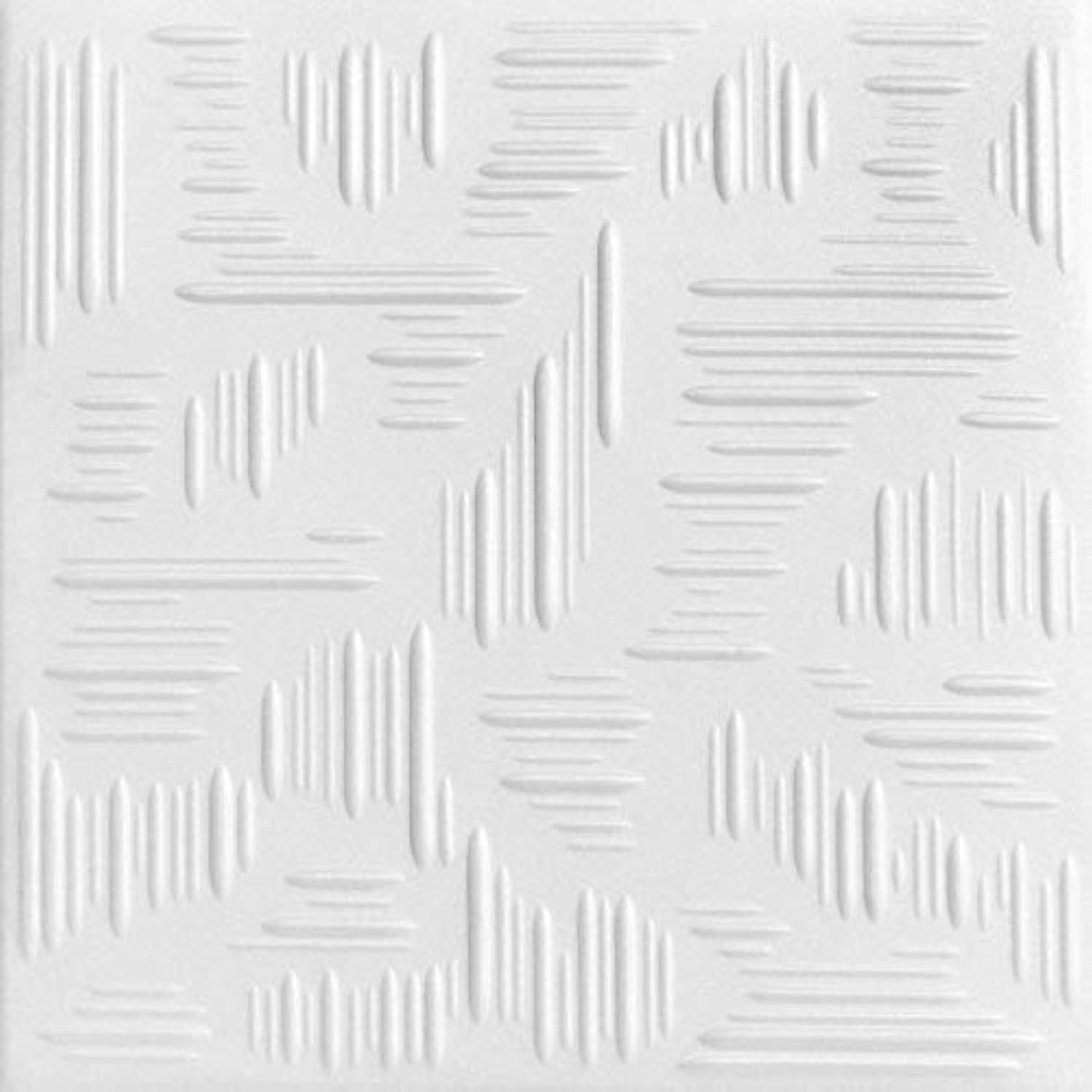 A La Maison Ceilings Country Wheat 1.6 ft. x 1.6 ft. Polystyrene Glue-up Ceiling Tile (Set of 96)