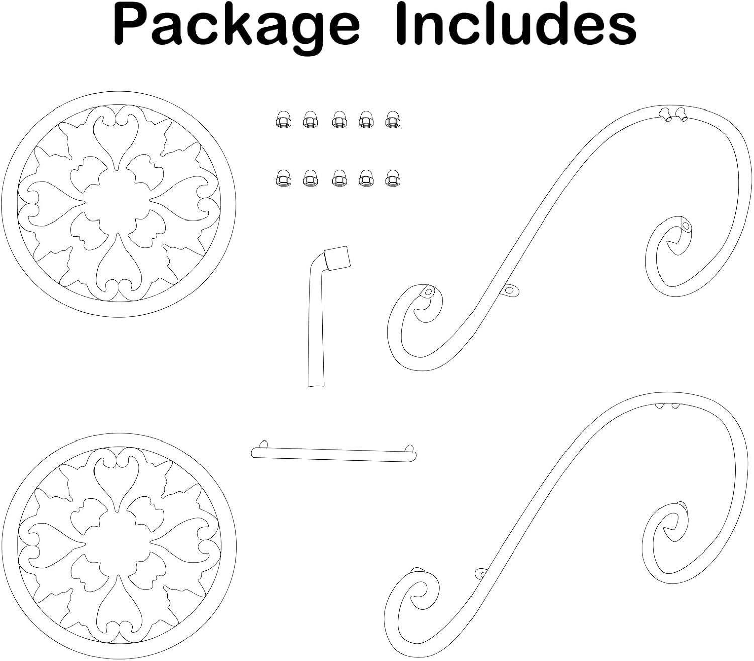 Heavy Plant Stand For 10" 16" Pot Indoor Outdoor Corner Adjustable Metal Duty Large (Black 1 Pack)