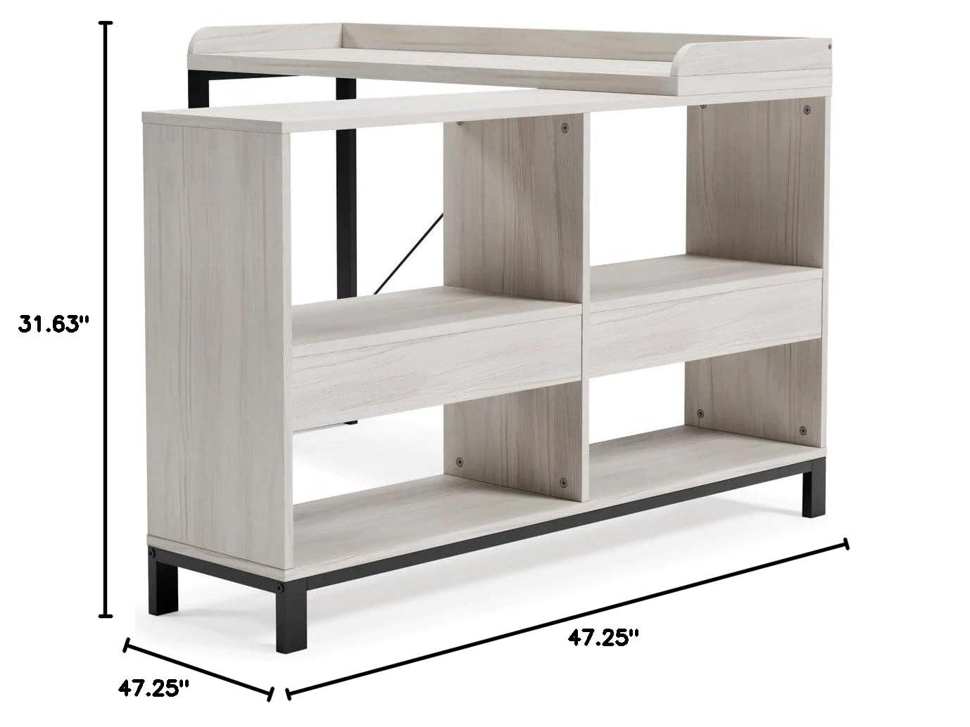 Signature Design by Ashley Contemporary Yarlow Home Office L-Desk, Black