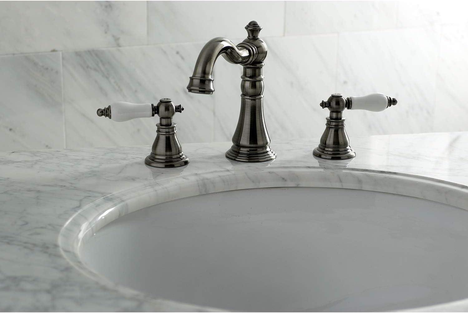 American Patriot Fauceture Widespread Bathroom Faucet with Drain Assembly