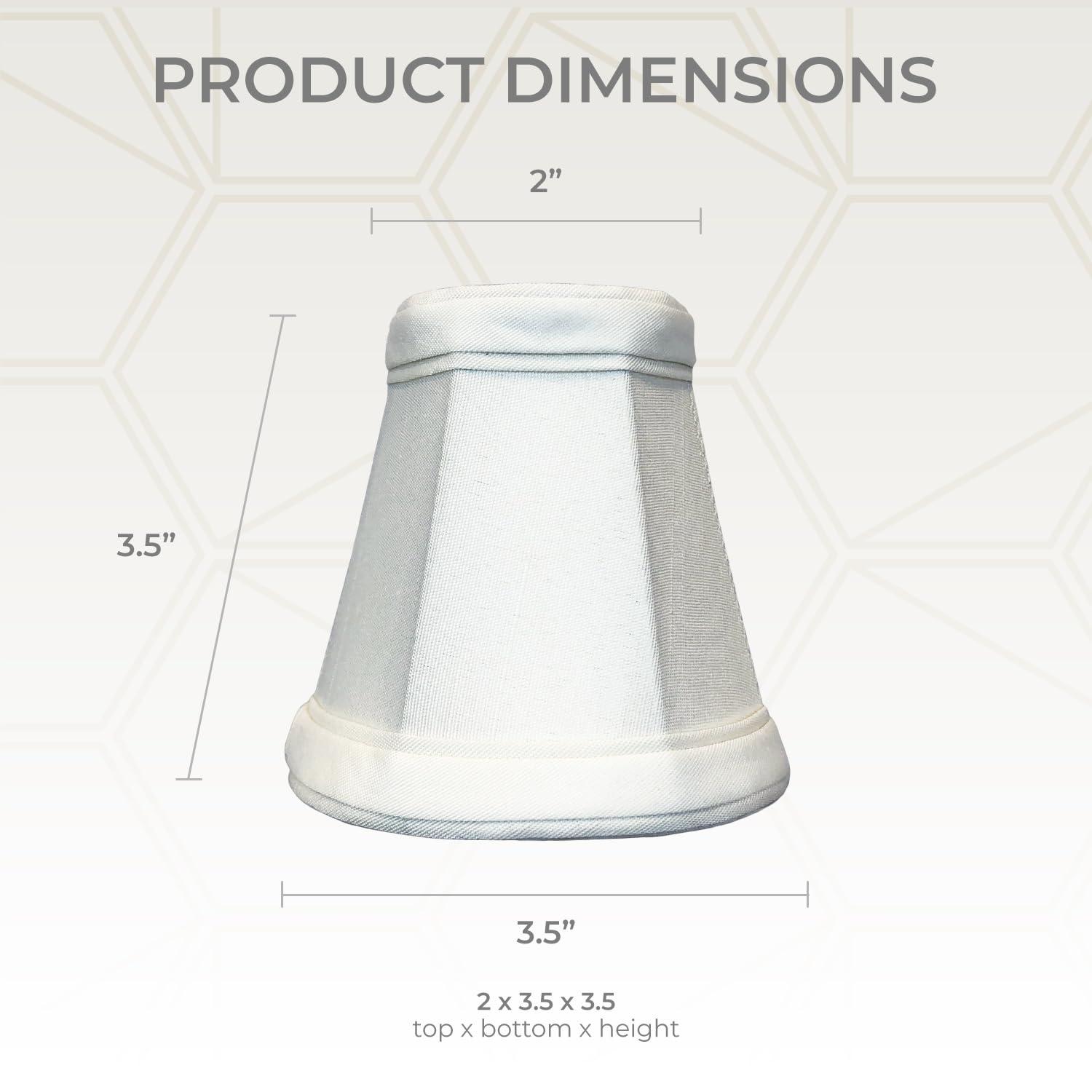 Royal Designs, Inc. Empire Chandelier Shade with Flame Clip Fitter,CS-101WH-6, White, 2 x 3.5 x 3.5, Pack of 6