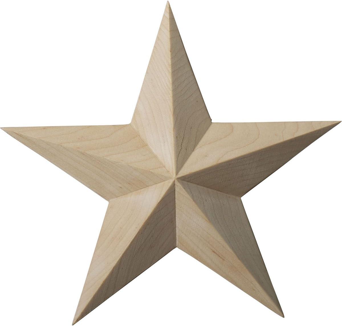 6.5" Unfinished Rubberwood Star Rosette