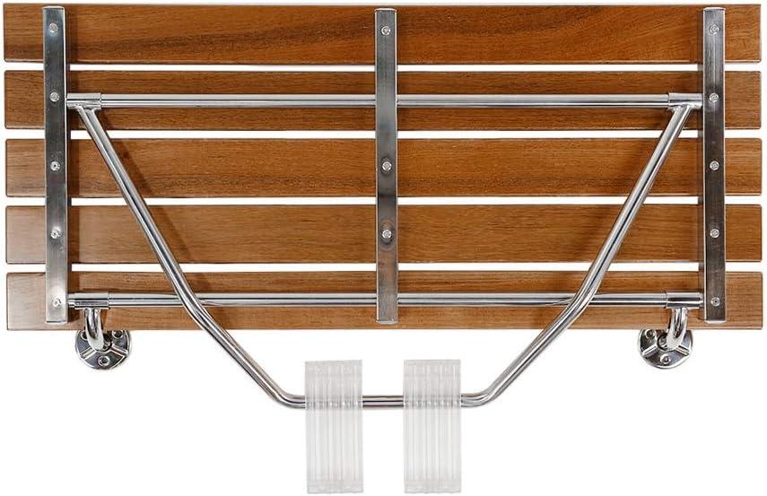 Teak Wood Folding Wall Mounted Shower Seat Bench