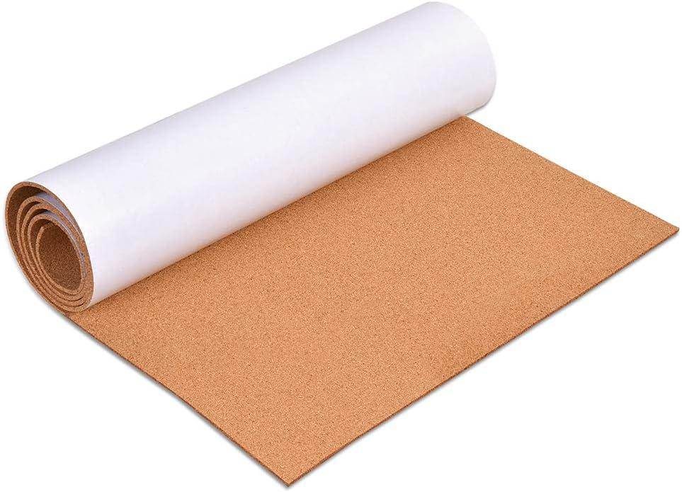 Self-Adhesive Cork Board Roll, 1/8" Thick Cork Boards for Walls, 20"x16" Cork Board Roll for Office, Home, School(3mm,40 * 50cm)