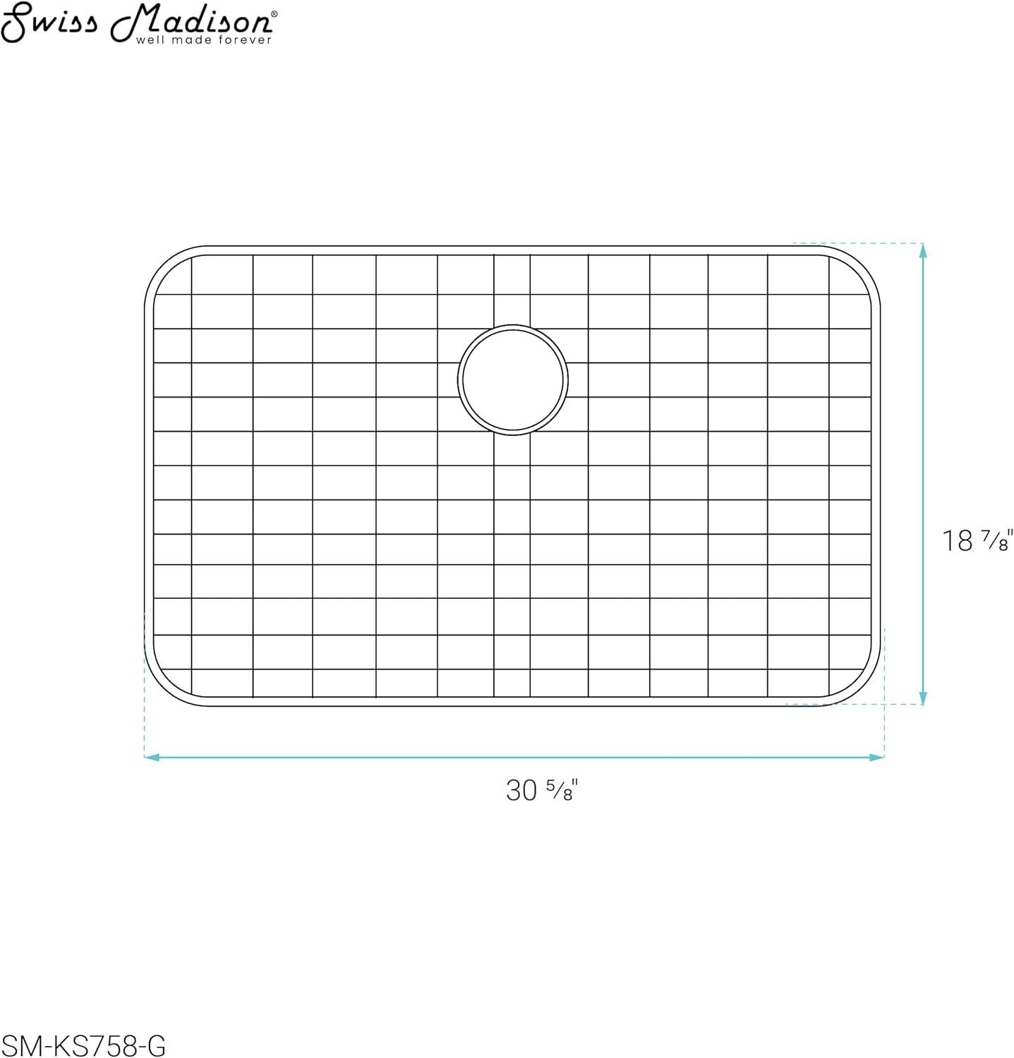 Swiss Madison Stainless Steel Kitchen Sink Grid for 33 x 21 Sinks