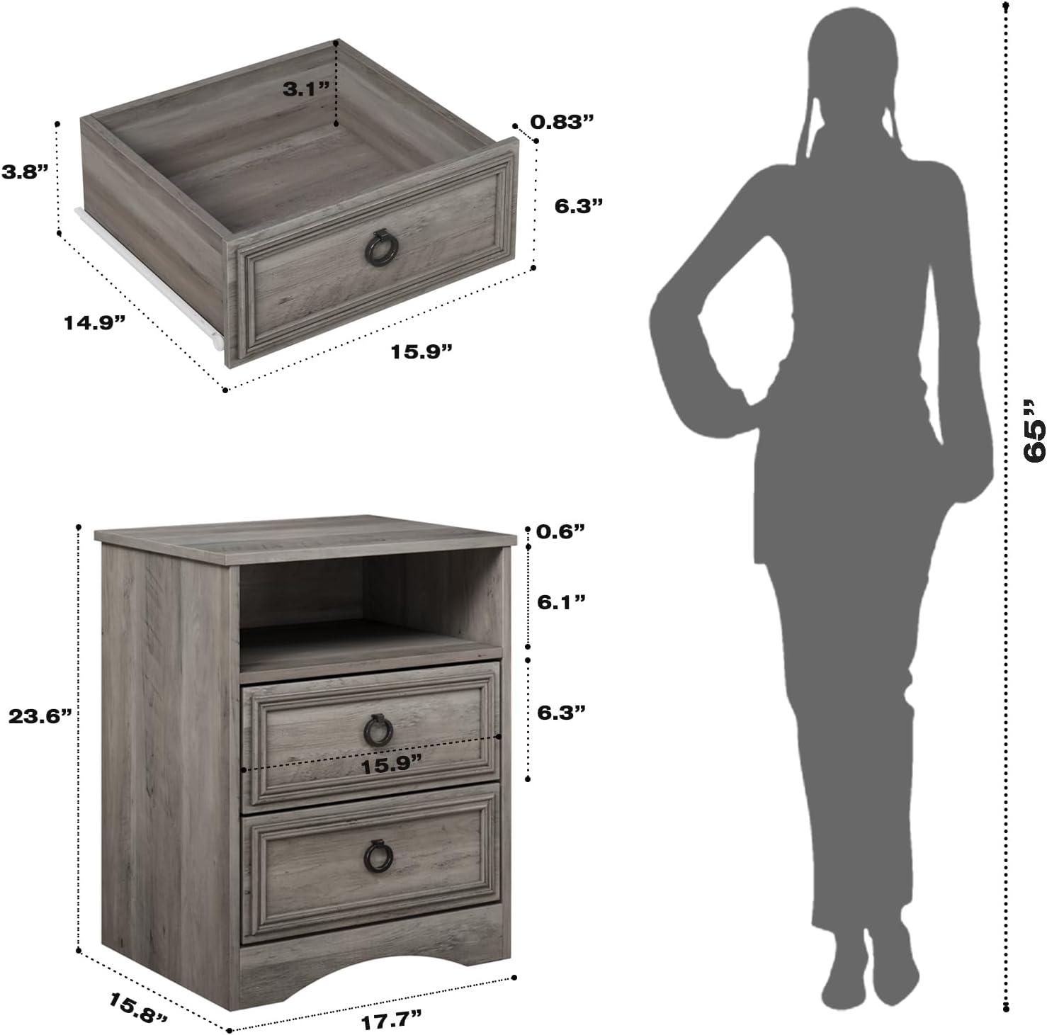 Kashiff 2 - Drawer Nightstand