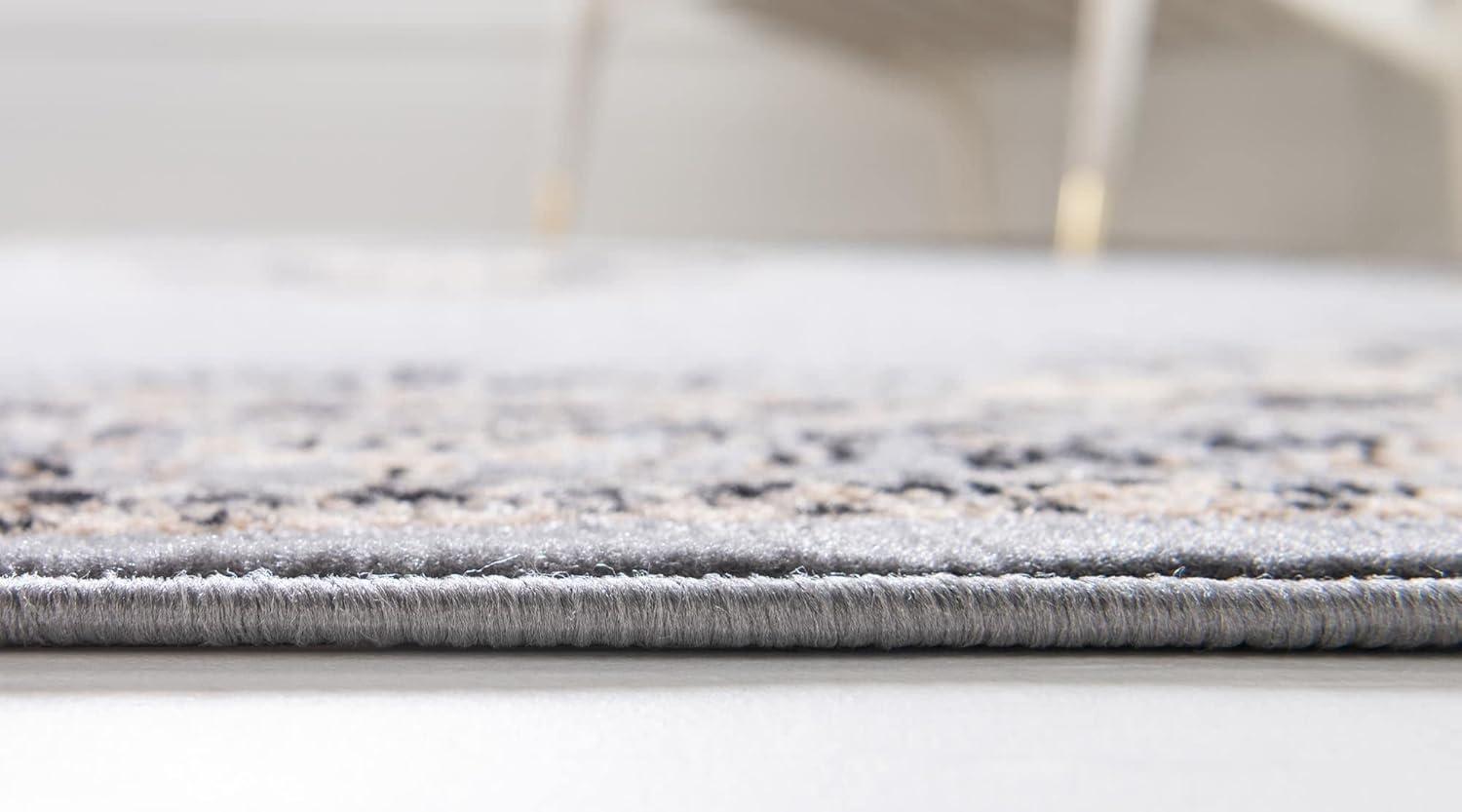Unique Loom Reza Collection Area Rug - Washington (9'  x 12' Rectangle Black/Gray)