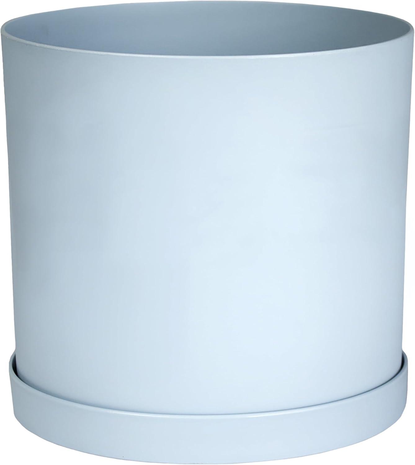 Bloem Mathers 9.625 in. H X 18 in. D Resin Planter Misty Blue