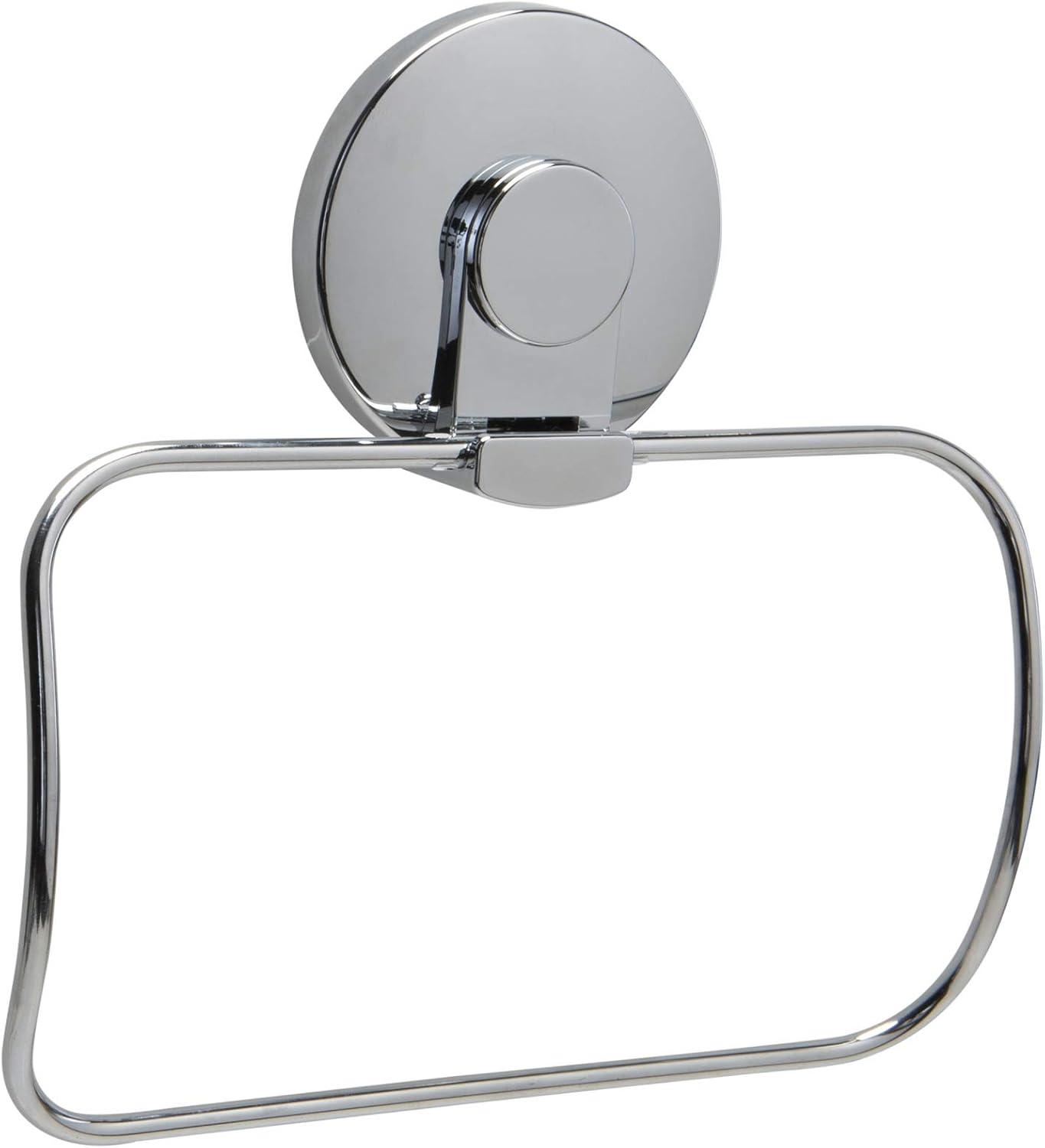 Bath Bliss Gel Suction Towel Holder in Chrome - 7.5"x 1.6"x 7.1"