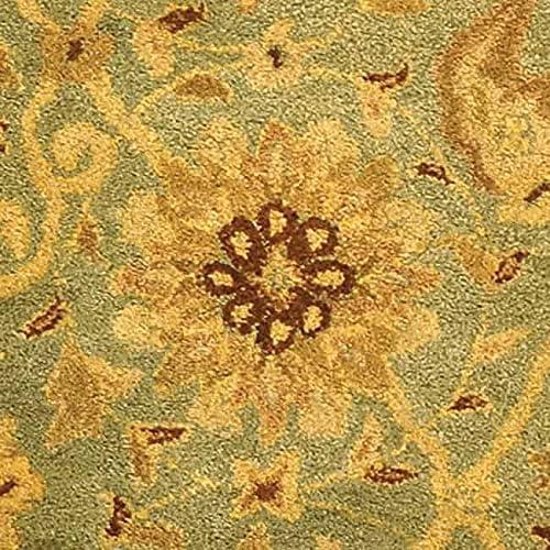 Hand-Tufted Elegance Green and Brown Wool Area Rug - 3' x 5'