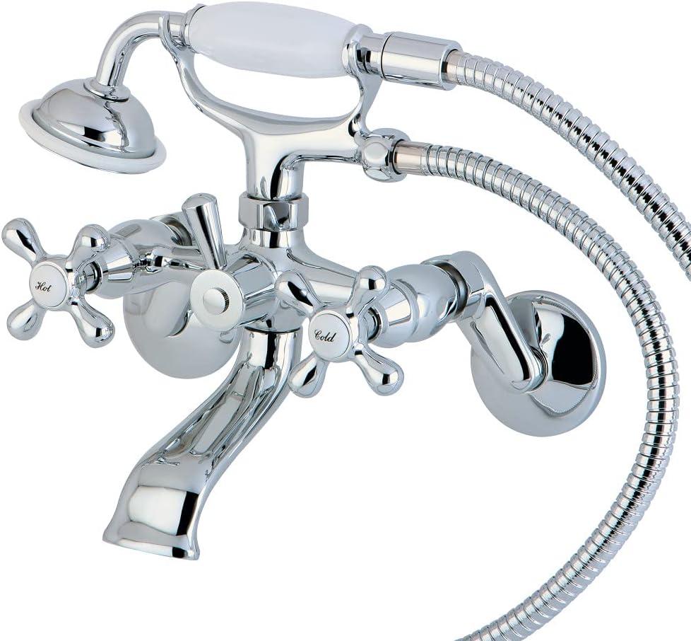 Victorian Elegance Polished Chrome Clawfoot Tub Faucet with Handshower