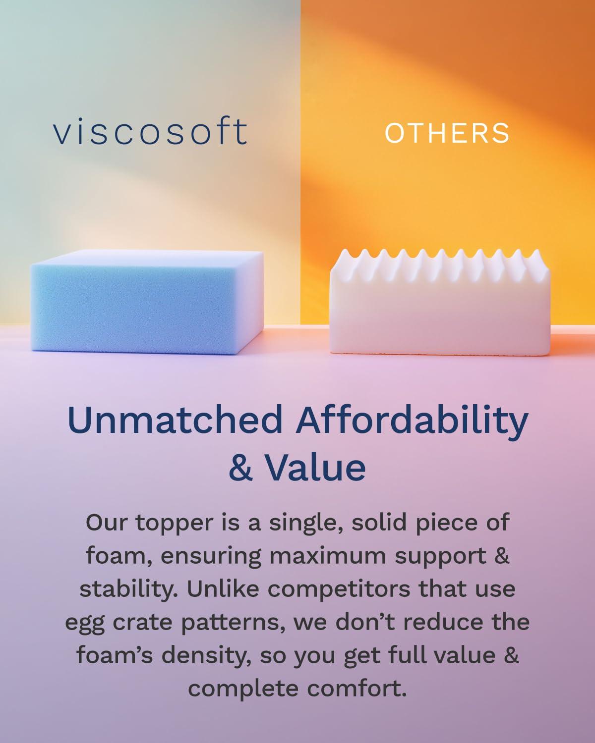 Mattress Topper - 2 Inch - CertiPUR-US Certified Gel Memory Foam - Reflex by Viscosoft  Twin XL