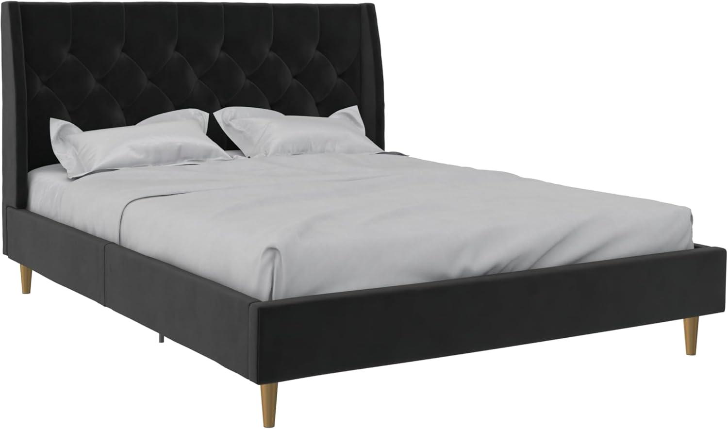 Her Majesty Upholstered Wingback Bed