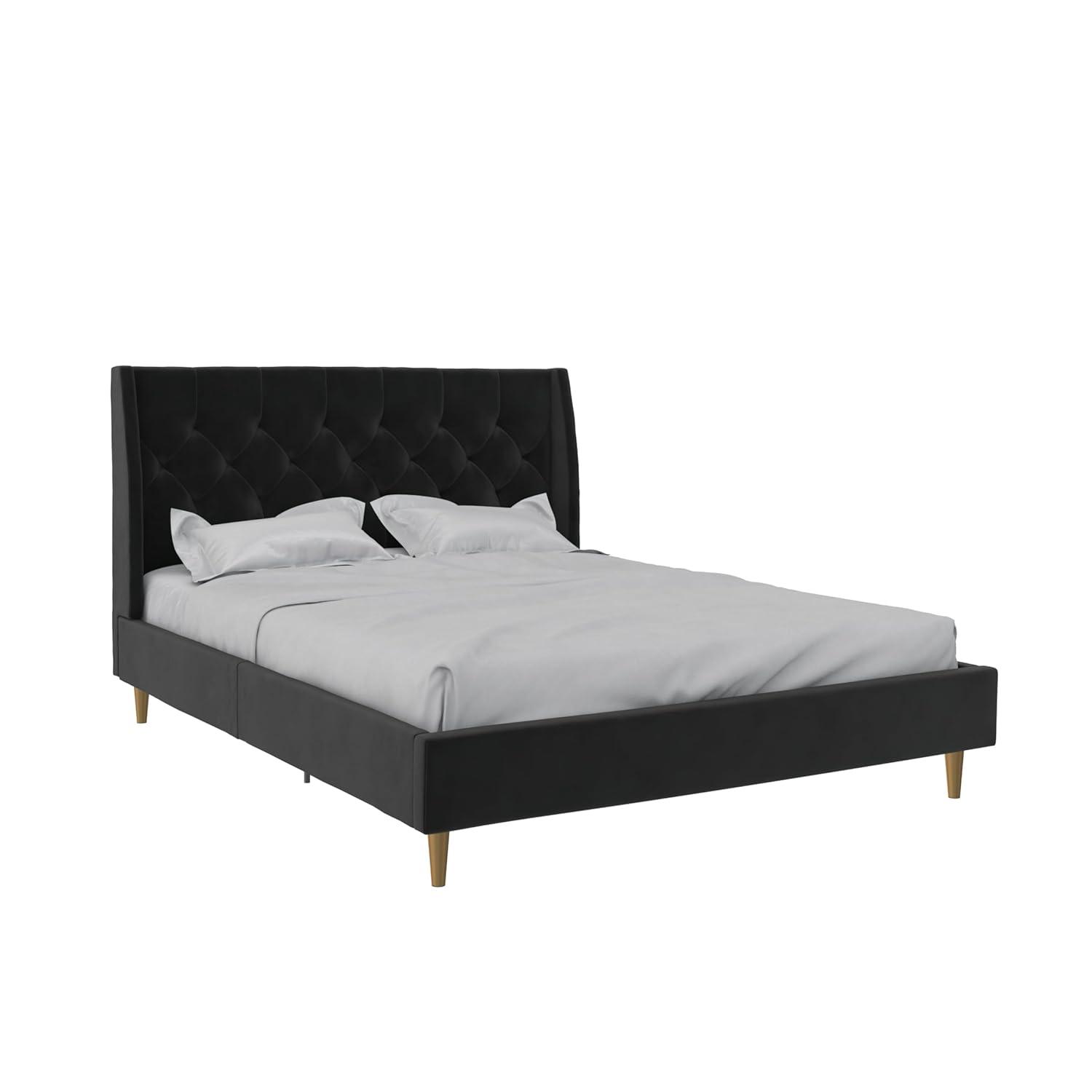 Her Majesty Upholstered Wingback Bed