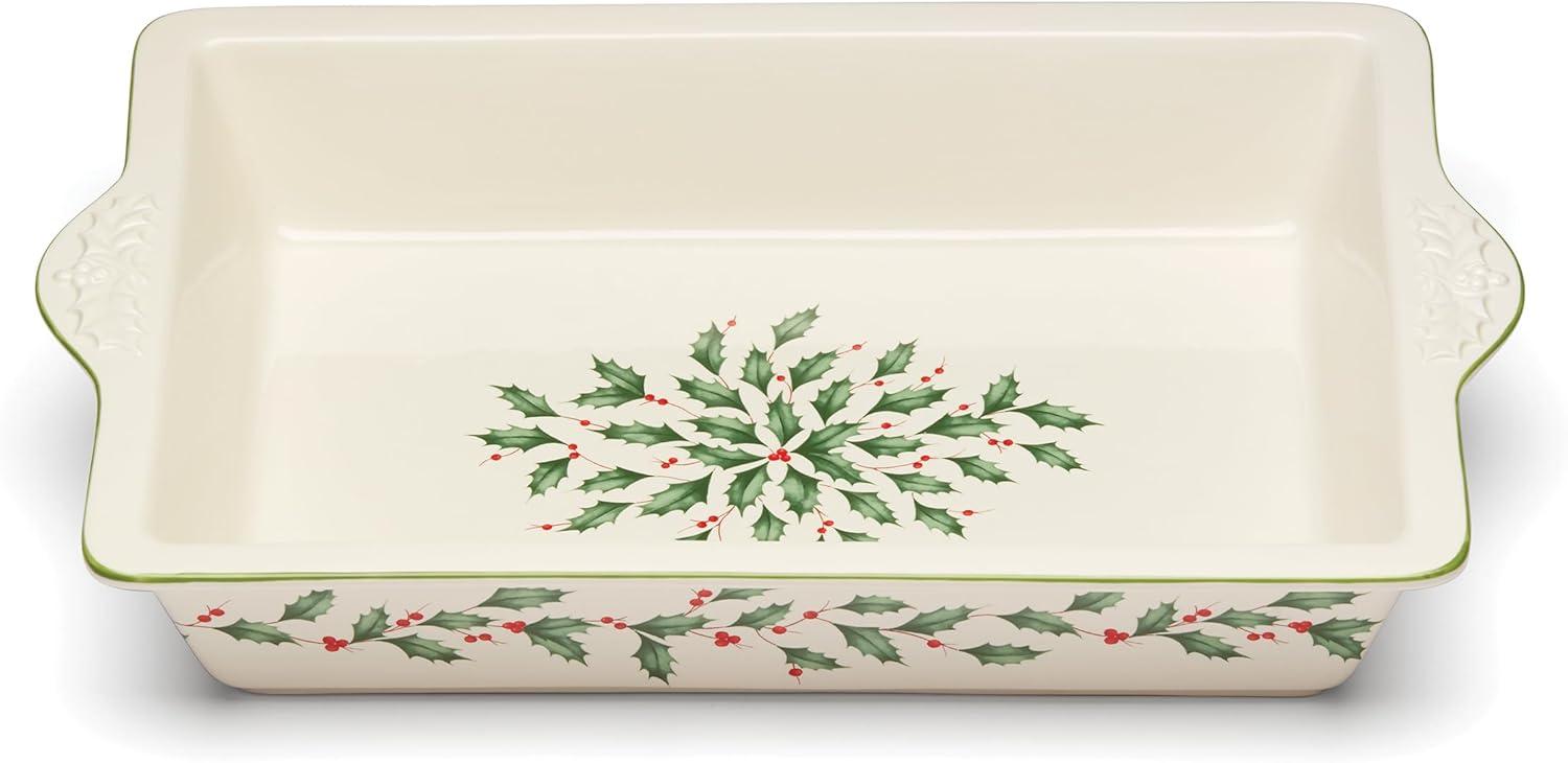 Holiday 4 Qt. Porcelain Rectangular Baker