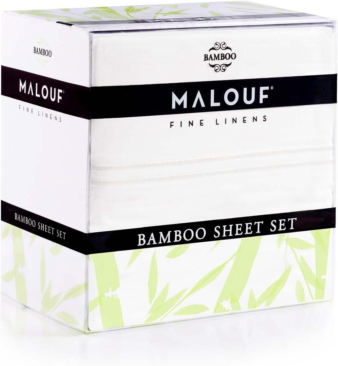 Twin White Bamboo Deep Pocket Sheet Set