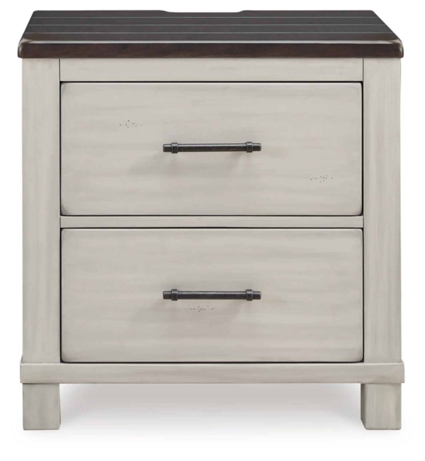 Signature Design by Ashley Darborn 2 Drawer Nightstand, Gray & Brown