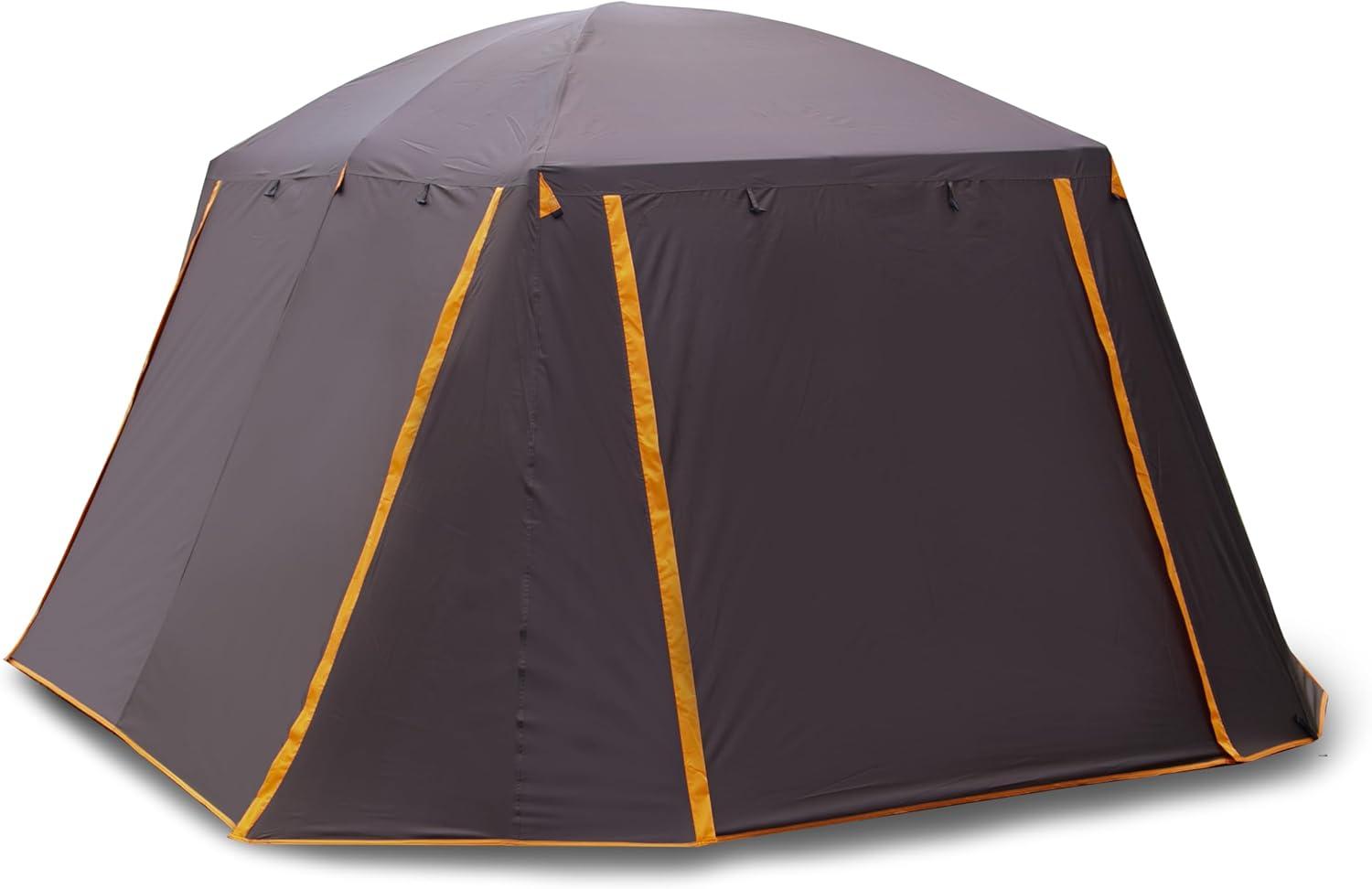 Large Gray and Orange Waterproof 6-Person Cabin Tent