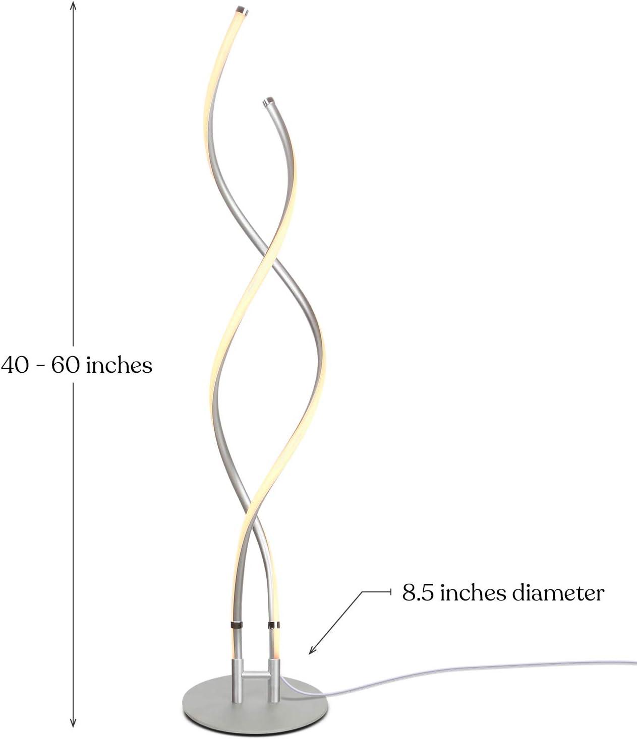 Embrace 60 in. Industrial 2-Light LED Energy Efficient Floor Lamp