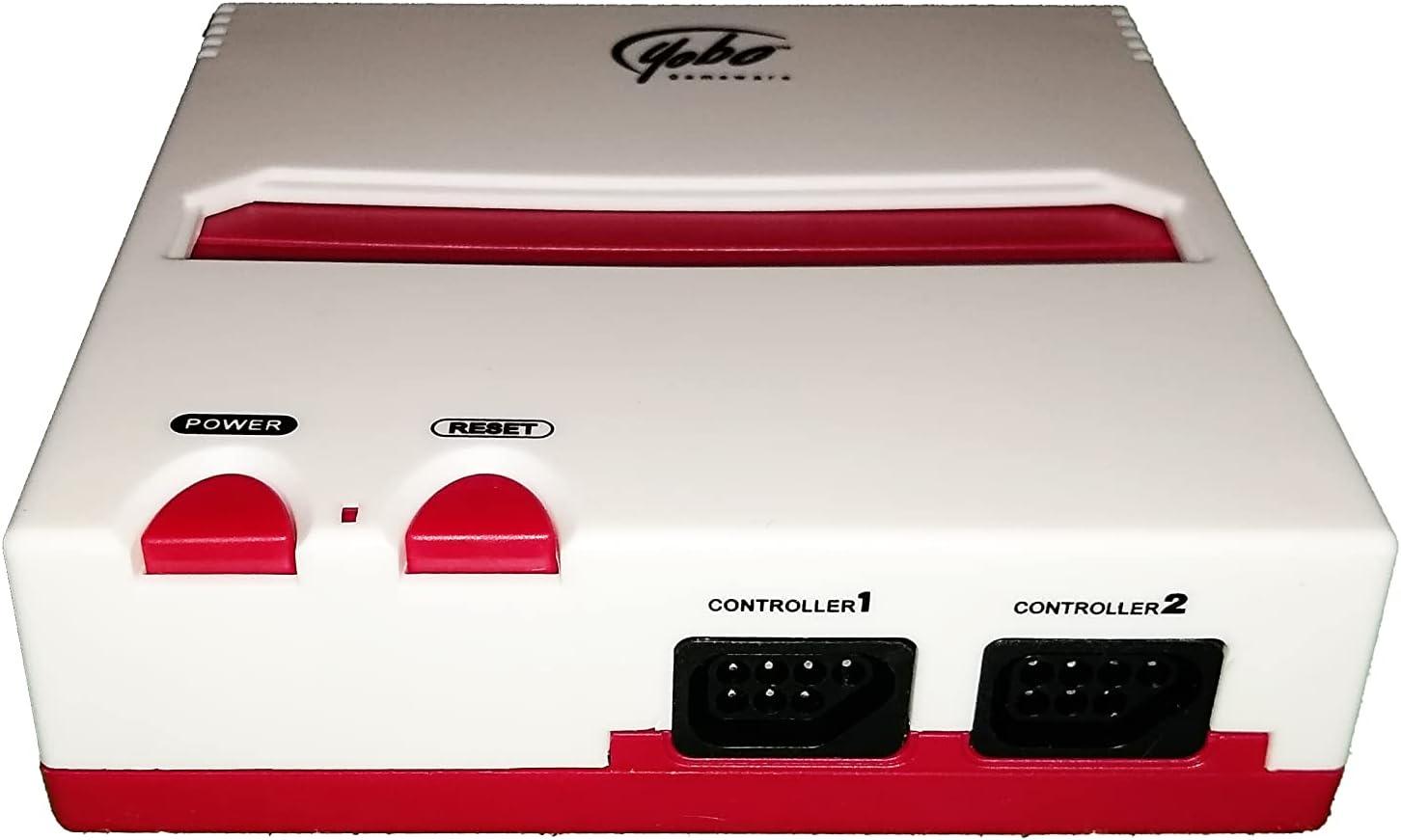 Retro Red and White 8-Bit Video Game Console with Controllers