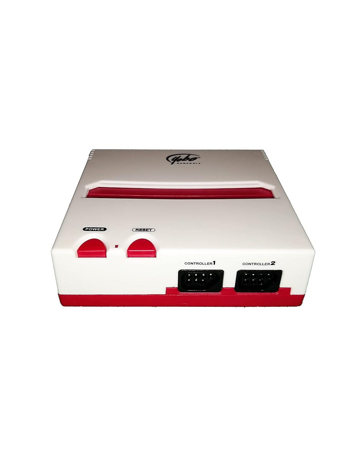 Retro Red and White 8-Bit Video Game Console with Controllers