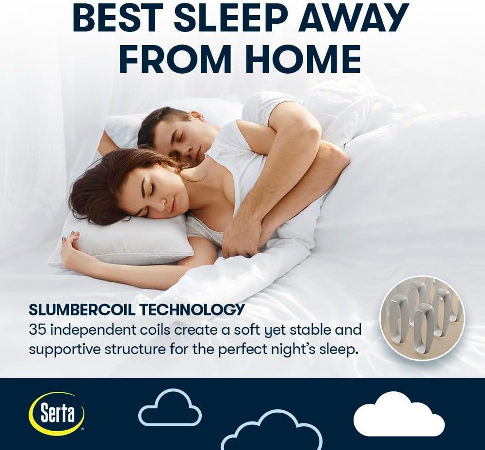 Serta Raised Air Mattress with Never Flat Pump | Luxury Inflatable Mattress with Built in Air Pump to Ensure a Good Night’s Rest | Heavy Duty Blow Up Mattress with Self Inflating Pump