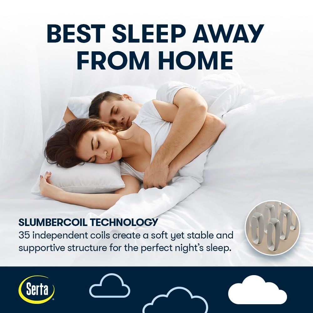 Serta Raised Air Mattress with Never Flat Pump | Luxury Inflatable Mattress with Built in Air Pump to Ensure a Good Night’s Rest | Heavy Duty Blow Up Mattress with Self Inflating Pump