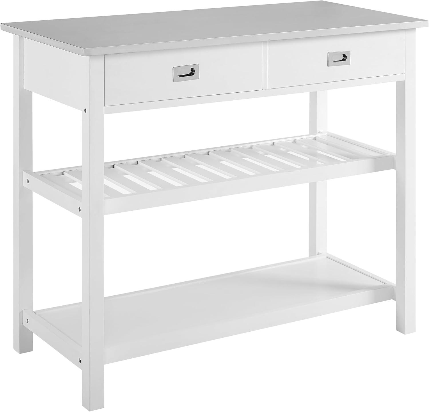 Chloe Stainless Steel Top Kitchen Island Cart - Crosley