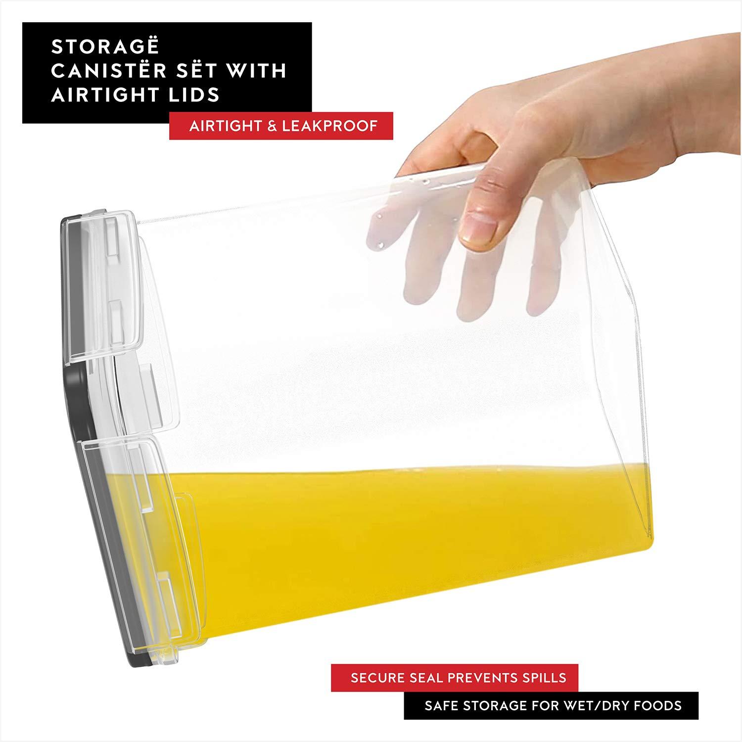 DWËLLZA KITCHEN Food Storage Container Including Labels and a Marker (Set of 2)
