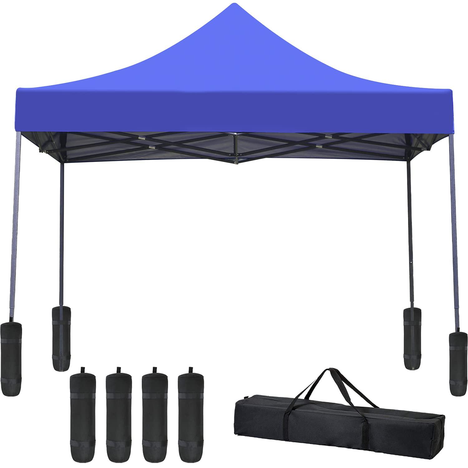 YRLLENSDAN Pop Up Canopy 10x10, Pop Up Tents for Parties 10x10 Outdoor Canopy Pop Up Tent Canopy Waterproof Canopy UV Protection Shade Tent for Backyard Popup Tent 10x10, Blue