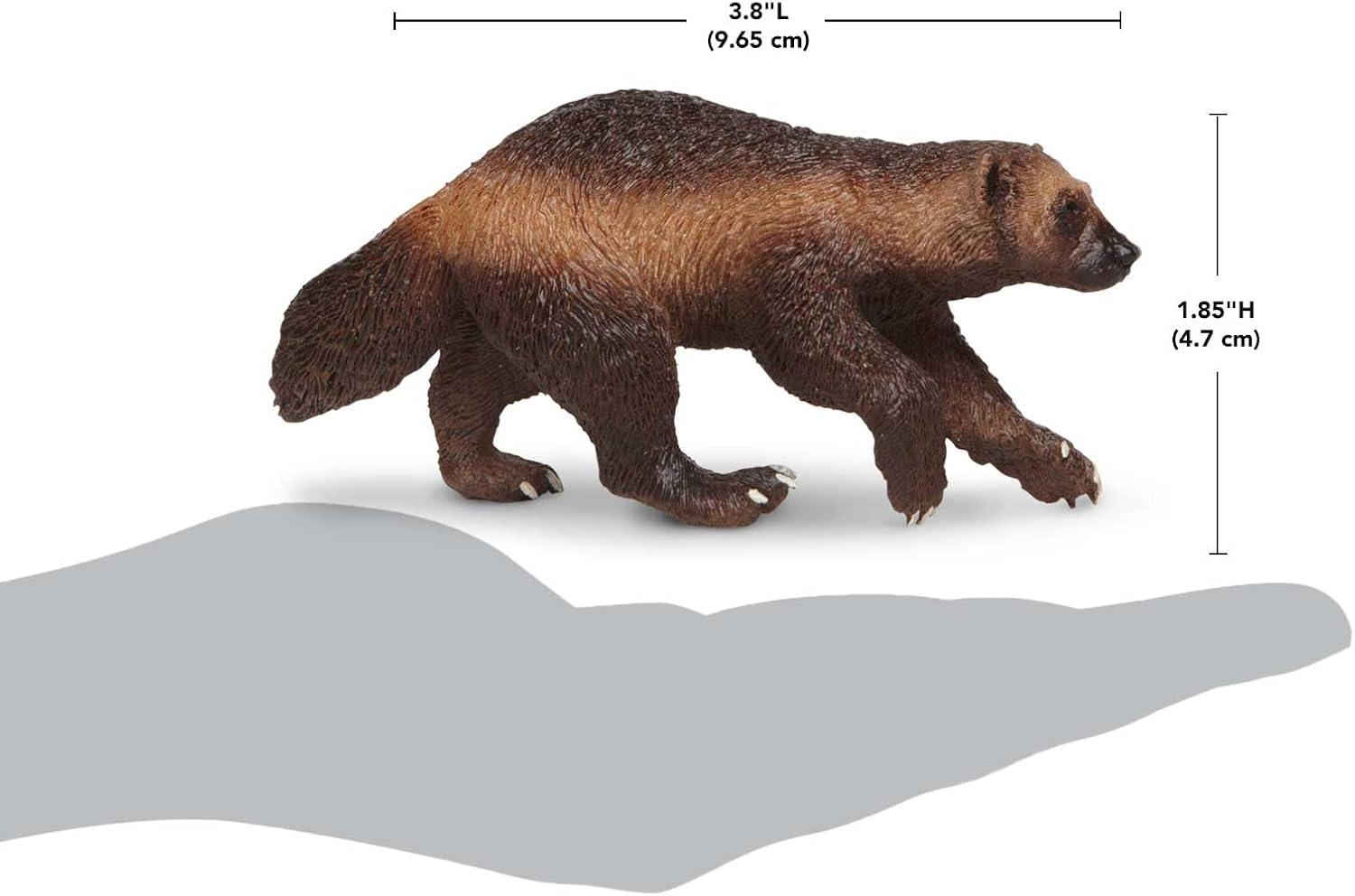 Safari Ltd. Wolverine Figurine - Lifelike 3.75" Model Figure - Educational Toy for Boys, Girls, and Kids Ages 3+