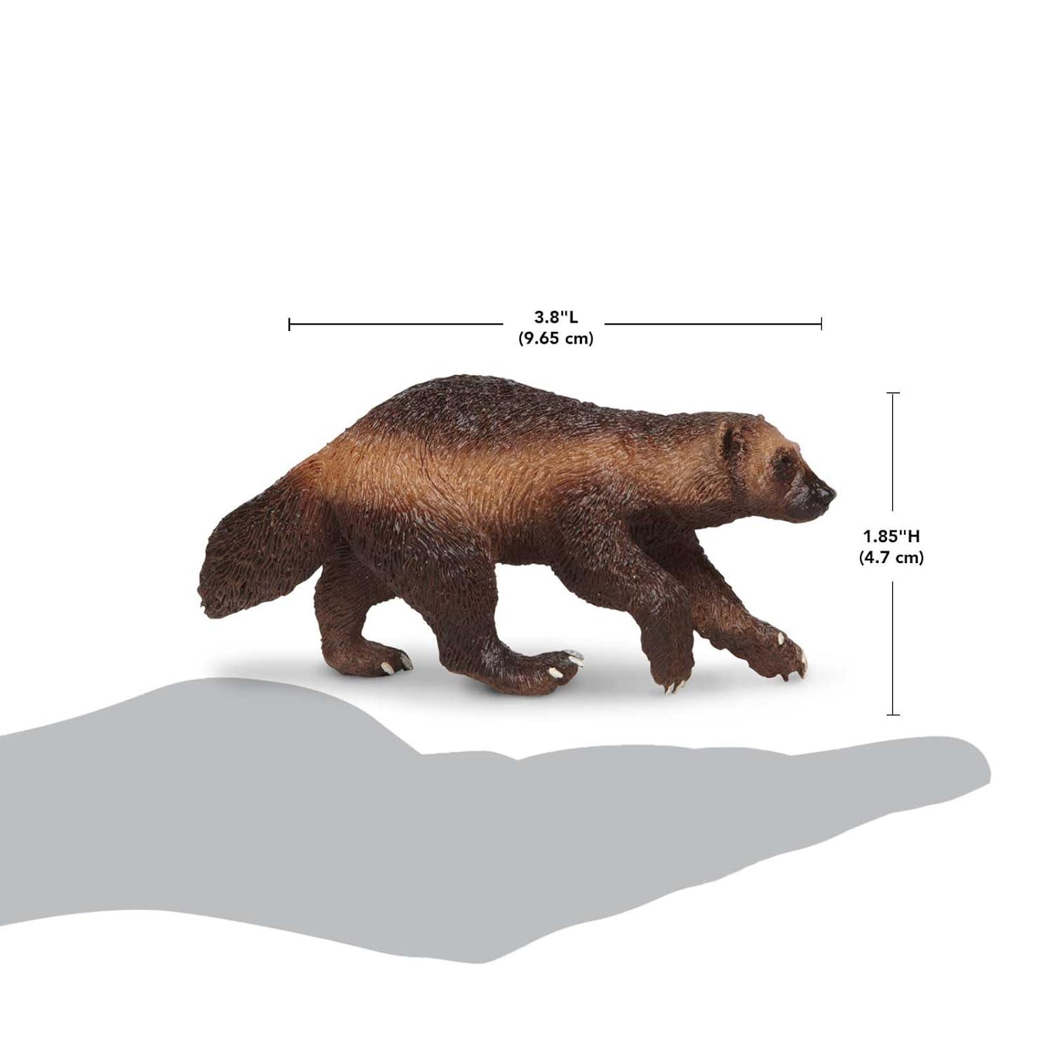 Safari Ltd. Wolverine Figurine - Lifelike 3.75" Model Figure - Educational Toy for Boys, Girls, and Kids Ages 3+