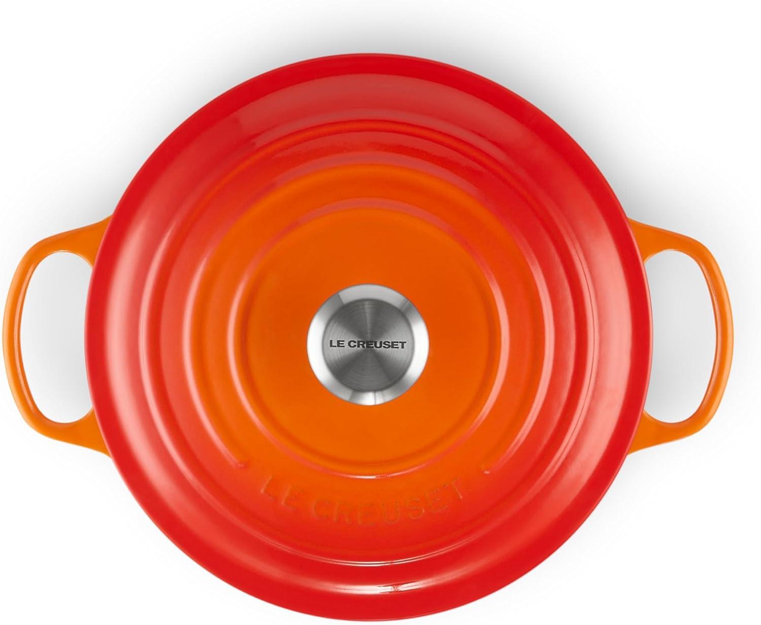 Flame Orange Enameled Cast Iron 5.5 Quart Dutch Oven