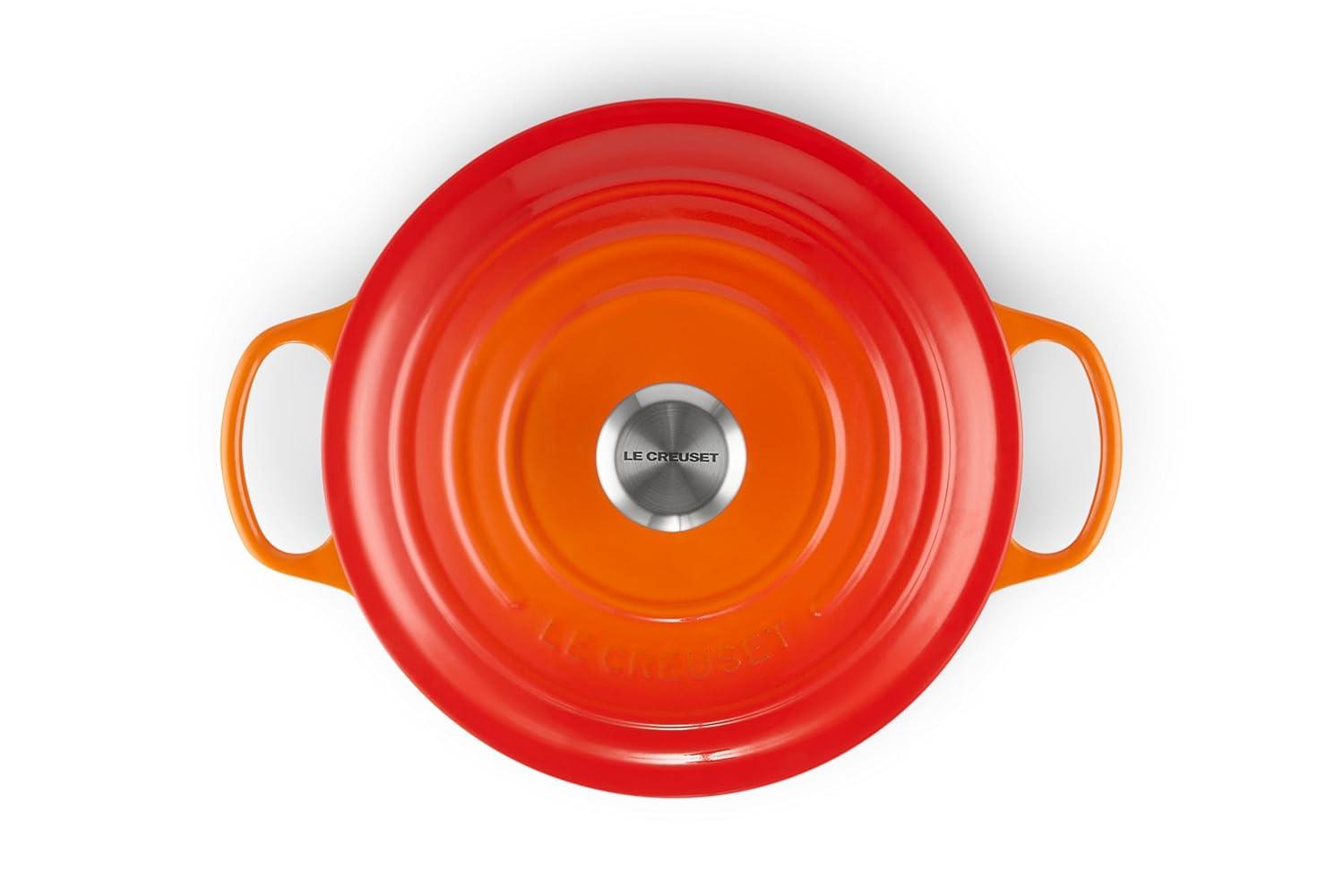 Flame Orange Enameled Cast Iron 5.5 Quart Dutch Oven