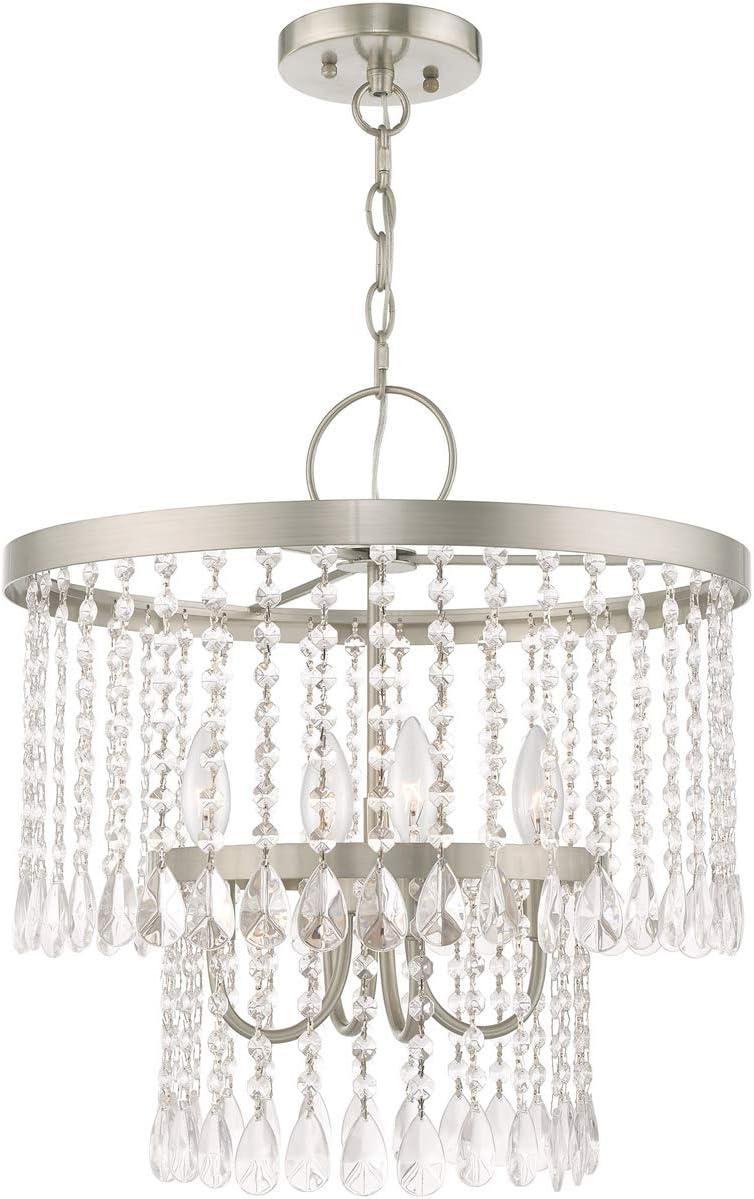 Livex Lighting Elizabeth 4 - Light Chandelier in  Brushed Nickel