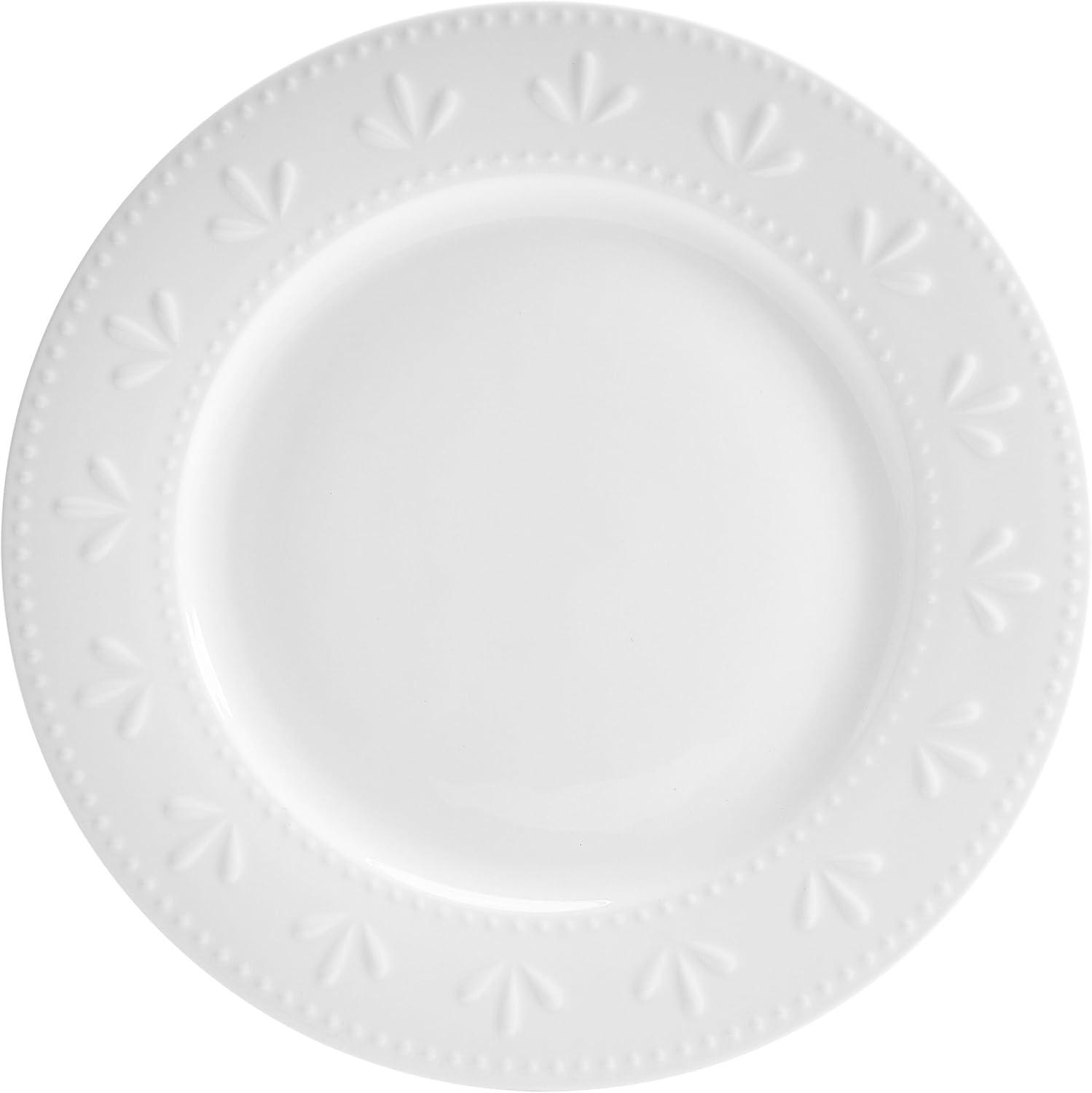 Maddy White Porcelain 12-Piece Dinnerware Set, Service for 4