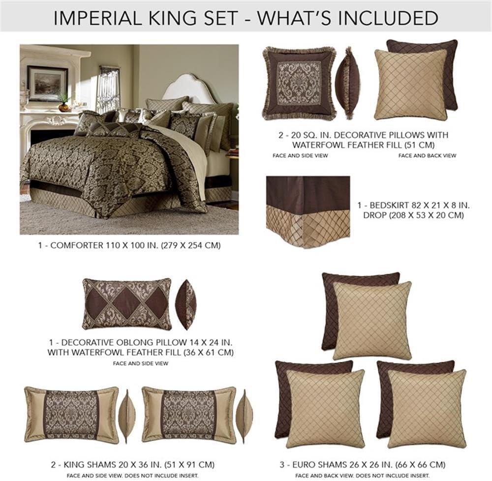 Michael Amini Imperial 10-Piece King Comforter Set - Bronze