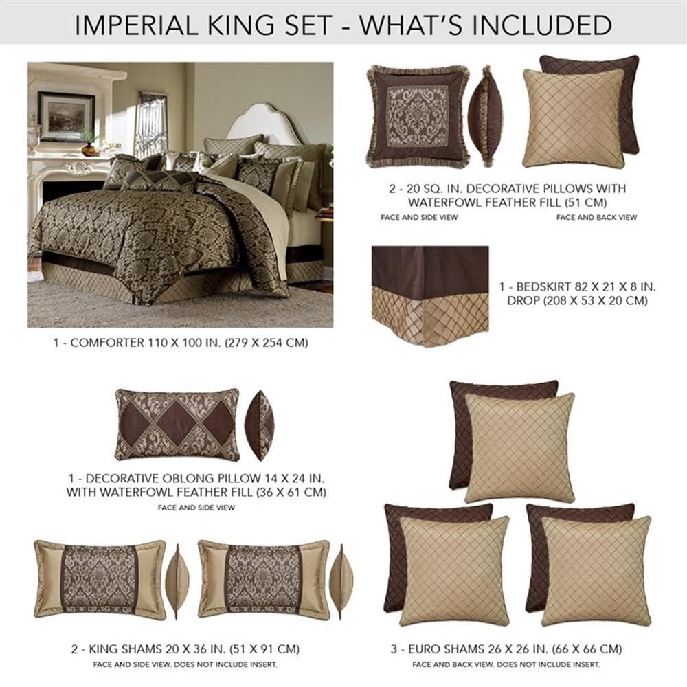 Michael Amini Imperial 10-Piece King Comforter Set - Bronze
