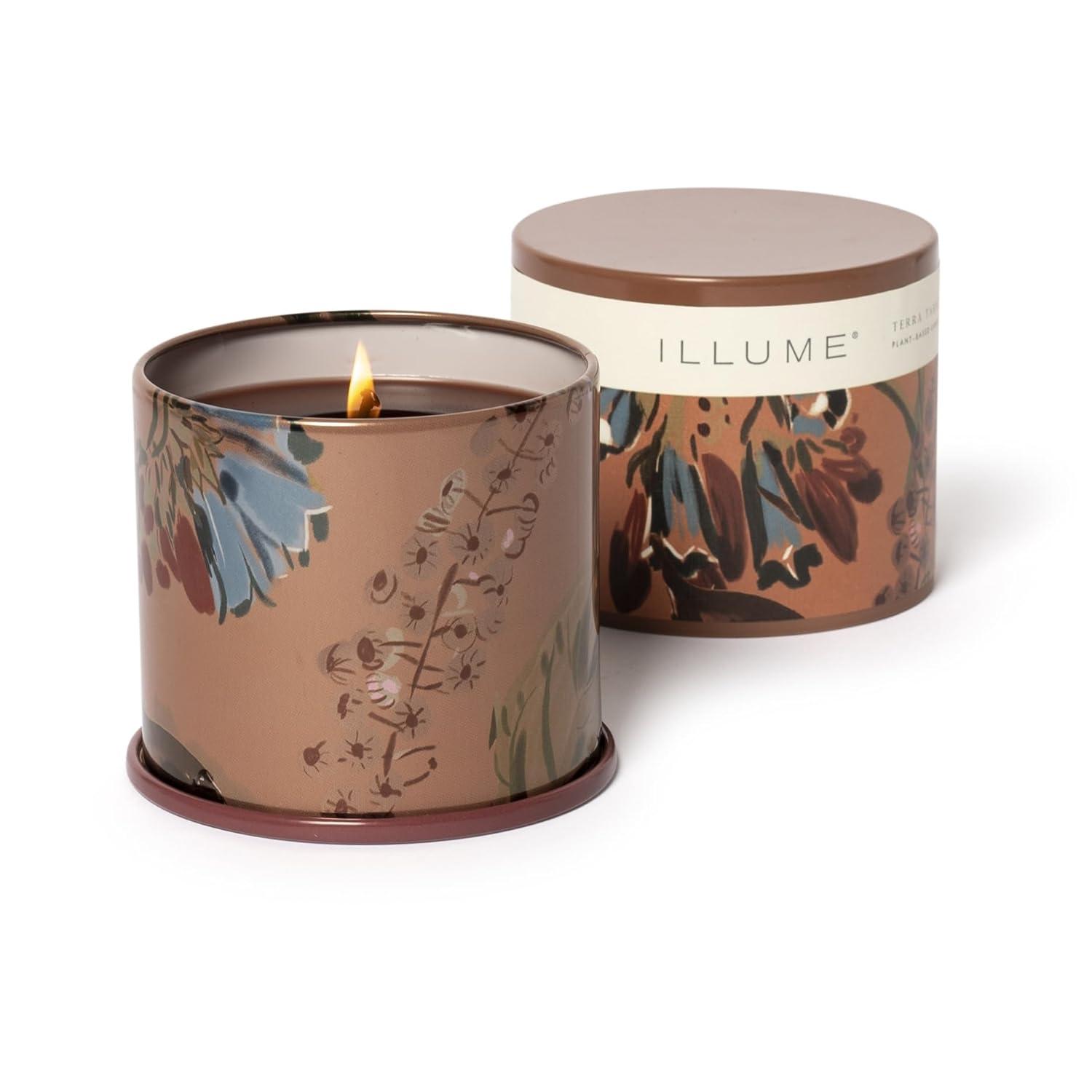 ILLUME Beautifully Done Essentials Terra Tabac Statement Glass Scented Candle