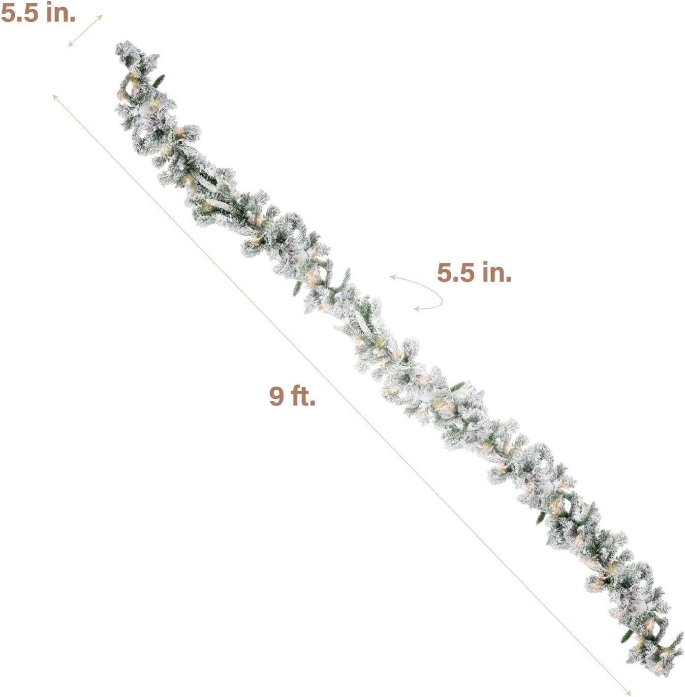 Fraser Hill Farm 108'' in. Lighted Faux Pine Garland