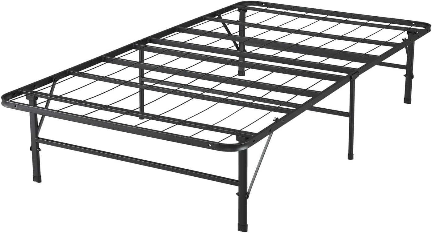 Muscoy 14" Foldable Steel Bed Frame, No Box Spring Needed, Underbed Storage , Easy Assembly