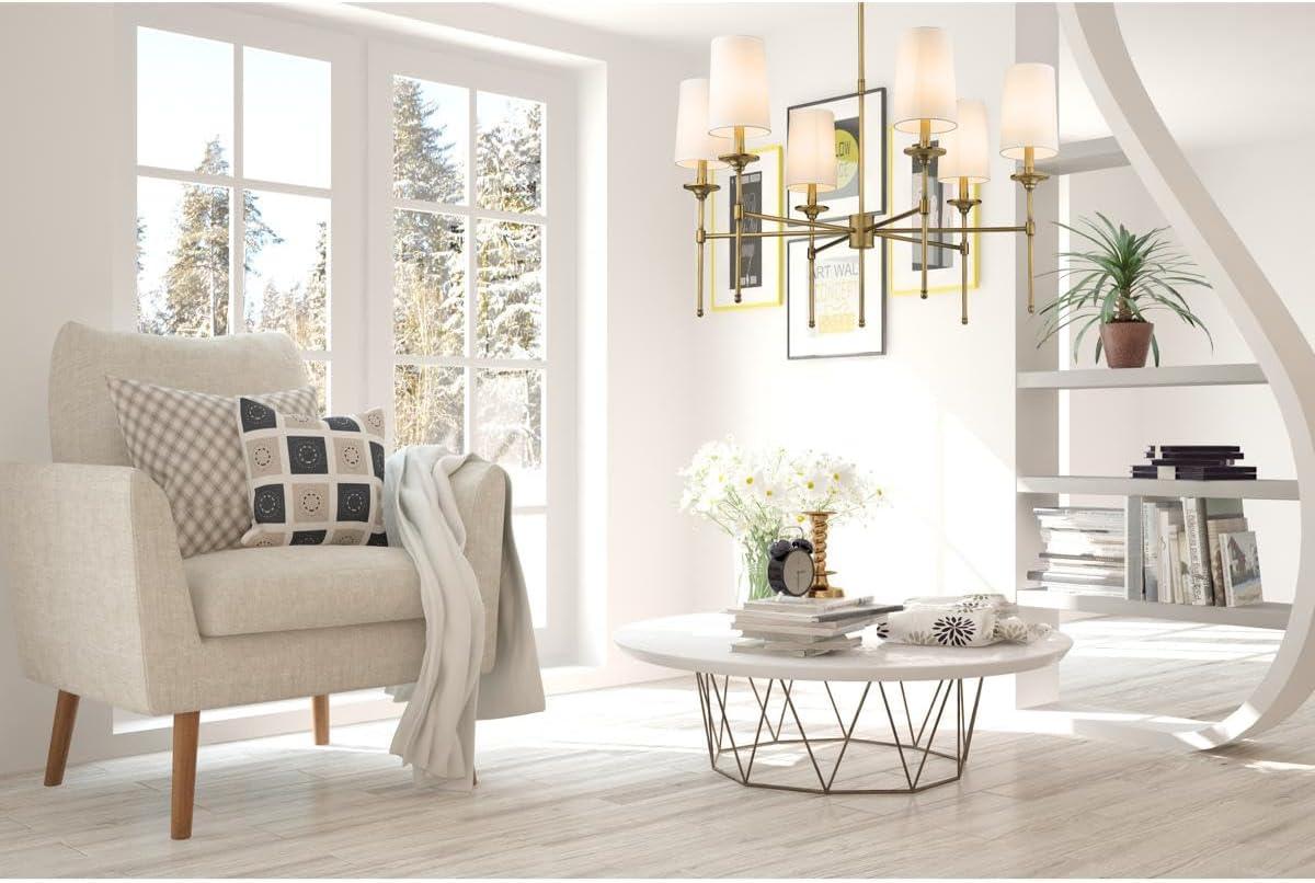 Z-Lite Emily 6 - Light Chandelier in  Rubbed Brass