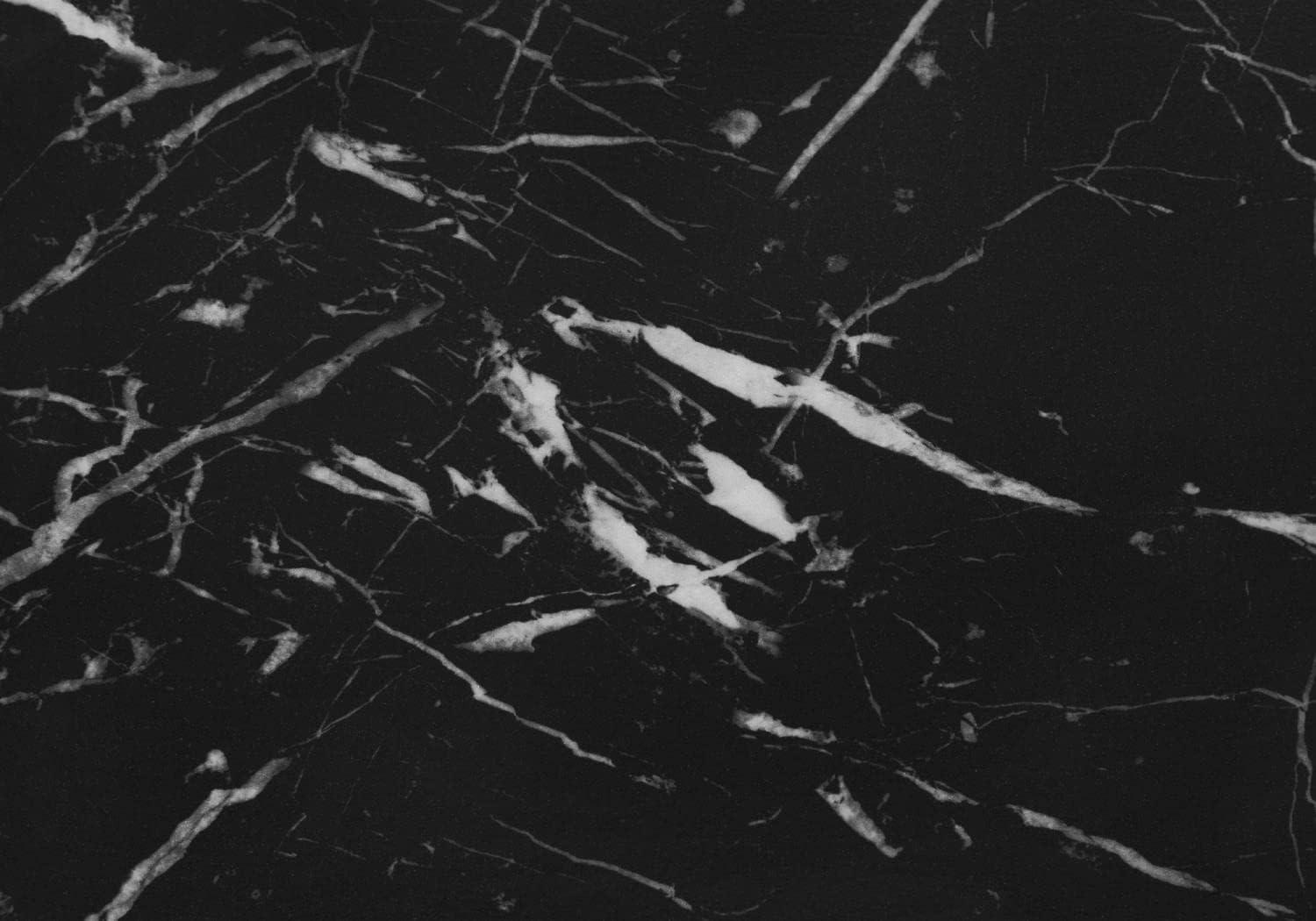 Monarch Specialties Accent Table C-Shaped End Side Snack Living Room Bedroom Metal Laminate Black Marble Look Contemporary Modern