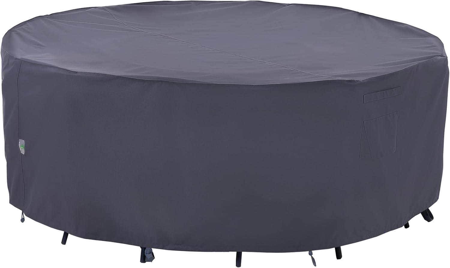 F&J Outdoors Premium Waterproof Outdoor Patio Round Table Cover, 84" Diameter