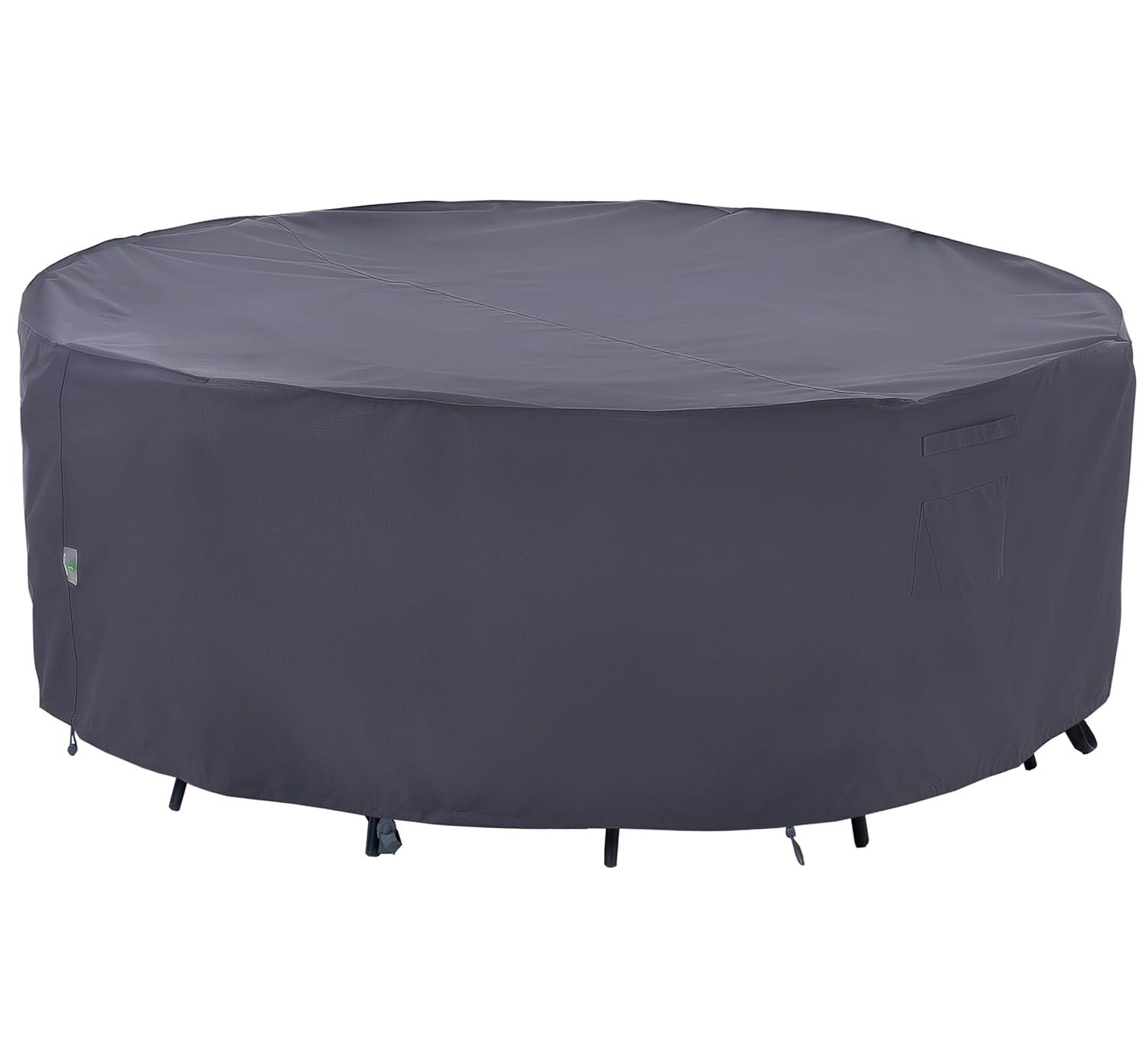 F&J Outdoors Premium Waterproof Outdoor Patio Round Table Cover, 84" Diameter