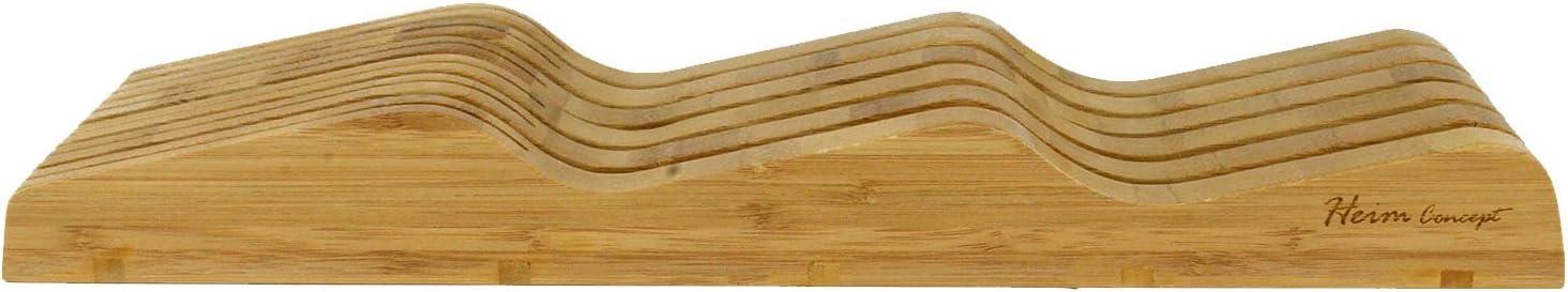 Heim Concepts HCBAMBLOCK Organic Bamboo Knife Block Organizer