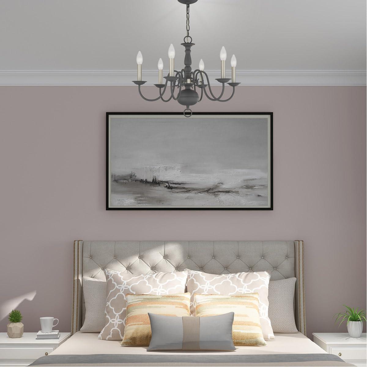 Livex Lighting Williamsburgh 6 - Light Chandelier in  Scandinavian Gray